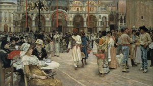 Der Markusplatz in Venedig, 1883 von William Logsdail