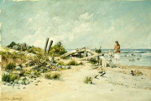 Spiel am Strand von William Louis Jnr. Sonntag