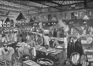 Billingsgate-Markt, früher Morgen, 1891 von William Luker