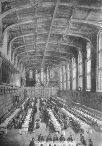Christs Hospital, Großer Saal - Jungen beim Abendessen, 1891 von William Luker