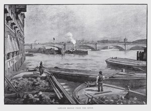 London Bridge für den Fluss von William Luker