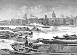 St. Pauls Kathedrale vom Südufer des Flusses, 1891