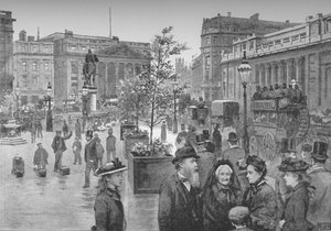 Das Mansion House und die Bank of England, 1891 von William Luker