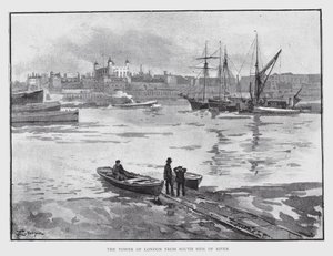 Der Tower of London von der Südseite des Flusses von William Luker