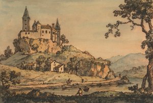 Burg mit Blick auf einen Fluss