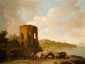 Der Tempel der Venus, Bucht von Baiae, 1800