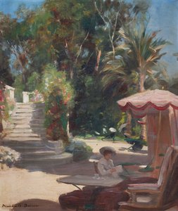 Hotelgarten, Grasse-en-Vence, signiert unten links Marshall Brown von William Marshall Brown