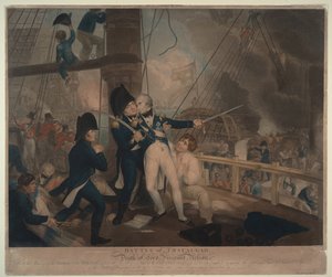 Die Schlacht von Trafalgar und der Tod von Nelson, 1806 von William Marshall Craig