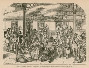 Parlamentarischer Zug: Plattform der London und North-Western Railway, London