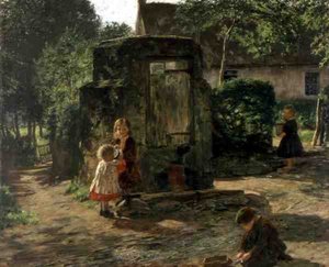 Der alte Pumpbrunnen, ca. 1862-63