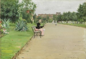 Ein Stadtpark, ca. 1887 von William Merritt Chase