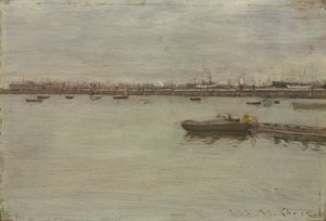 Grauer Tag an der Bucht, ca. 1886 von William Merritt Chase