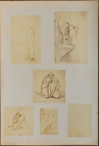 Studien für "La Belle Dame Sans Merci" von William Michael Rossetti