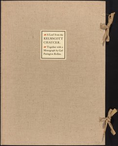 Ein Blatt aus dem Kelmscott Chaucer von William Morris