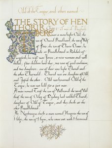 Ms 270* f.1r Die Geschichte von Hen Thorir, ca. 1873-4