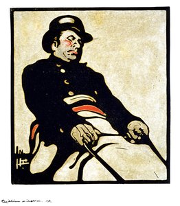 Ein Busfahrer in der Knightsbridge Road von William Nicholson
