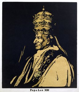 Papst Leo XIII, Gioacchino Vincenzo Raffaele Luigi Pecci (1878-1903) Illustration aus 
