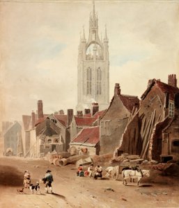 Der Abriss von Häusern am Standort der Collingwood Street, Newcastle upon Tyne von William Nicholson