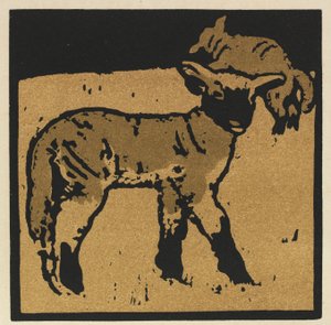 Das quadratische Buch der Tiere: Das sehr zahme Lamm von William Nicholson