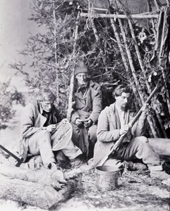 Leben des Trappers in Kanada, Foto von Nottman, ca. 1890