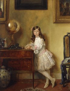 Miss Annie Harmsworth in einem Innenraum, 1907 von William Orpen