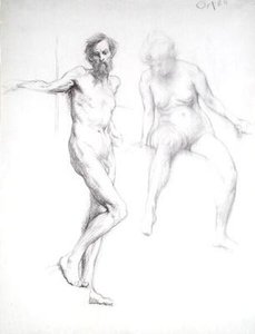 Studie eines Mannes und einer Frau von William Orpen