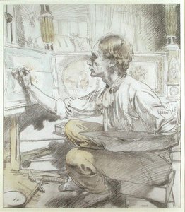 Der Bettenmaler (Der Möbelmaler) ca. 1913