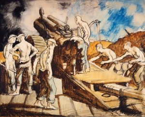 Die Haubitze im Einsatz, um 1917