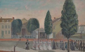 Beerdigungsprozession eines Kindes, 1870er Jahre