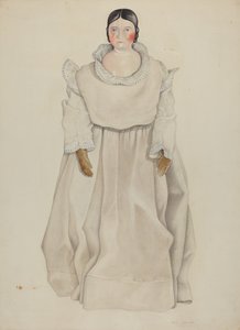 Puppe mit Porzellankopf von William Paul Childers