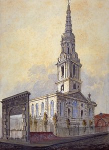 Kirche St. Giles in the Fields, Holborn, London, ca. 1815