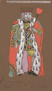 Herzkönig (Kostümentwurf für Alice im Wunderland, 1915) von William Penhallow Henderson