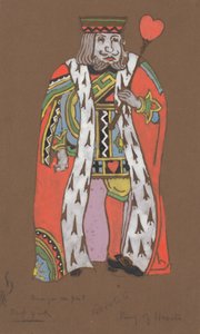 Herzkönig Kostümdesign für Alice im Wunderland, 1915