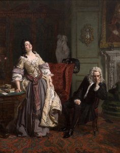 Alexander Pope erklärte Lady Mary Wortley Montagu seine Liebe, 1852 von William Powell Frith