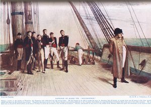 Napoleon an Bord der Bellerophon, Illustration aus 