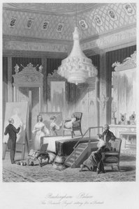 Buckingham Palace. Die Prinzessin Royal sitzt für ein Porträt, ca. 1841