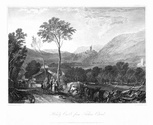 Hornby Castle von der Tatham Kirche, um 1822
