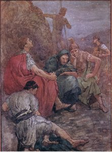 Brutus und seine Gefährten nach der Schlacht von Philippi, aus Plutarch Lives, veröffentlicht von T C & E C Jack Ltd
