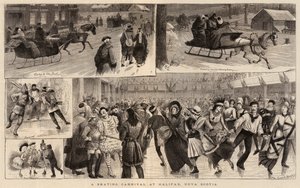 Ein Eislaufkarneval in Halifax, Nova Scotia