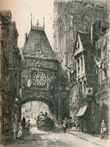 La Grosse Horloge, Rouen, 19. Jahrhundert, 1925 von William Renison