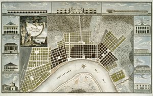 Plan der Stadt und Vororte von New Orleans von William Rollinson
