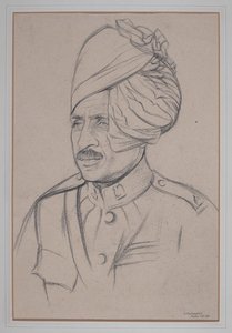 Indischer Kavallerist von William Rothenstein