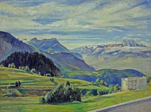 Le Dent du Midi von Leysin, Schweiz von William Rothenstein