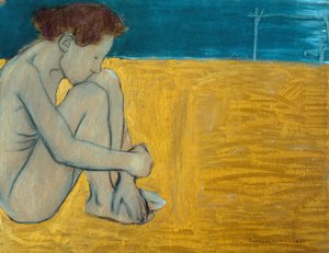 Sitzender weiblicher Akt von William Rothenstein