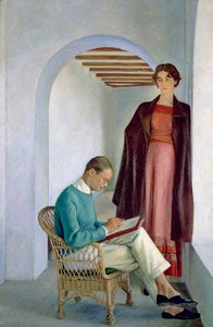 Der Sohn des Künstlers und seine Frau oder zwei Figuren in einem Innenraum, ca. 1930-35
