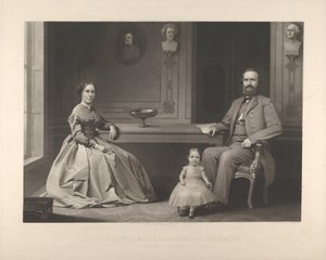 Generalleutnant Thomas J. Jackson und seine Familie Stonewall Jackson, 1866