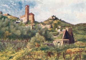 Alte Mauern, Ventimiglia, und Kirche von S Michele von William Scott