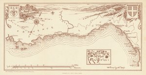Skizzenkarte der Riviera von William Scott