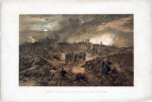 Krimkrieg (1853-1856): Episode der Belagerung von Sewastopol (Ukraine), die französischen Truppen unter den Ruinen nach der Einnahme des Malakow-Turms am 8. September 1855
