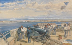Sebastopol, skizziert vom Deck der H. M. S. Sidon, Feb. 1855 von William Simpson